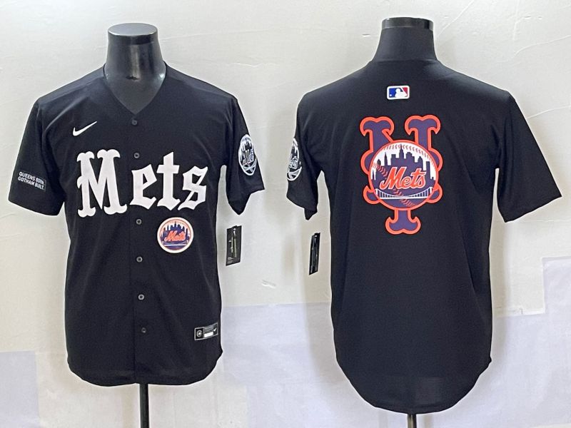Men 2025 New York Mets Blank Black Five generations Joint Name Nike MLB Jersey style 12